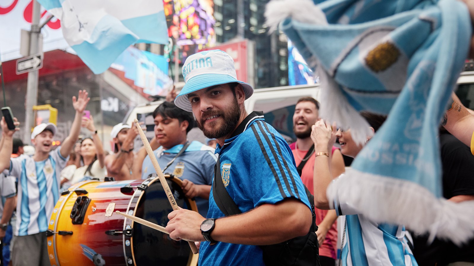 Sky Blue and White: World Cup Final Fans from Miami to Times Square
